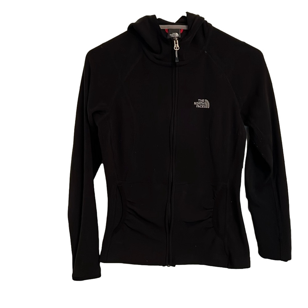 THE NORTH FACE Women’s zip up fleece S/P hooded jacket.